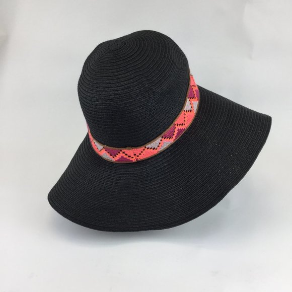 Designer tribal print band woven floppy hat - Picture 5 of 6